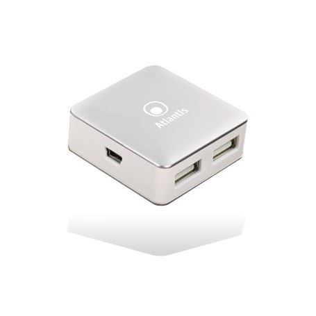 HUB ATLANTIS P014-UH28 4 porte USB-2.0, per PC e Notebook. 