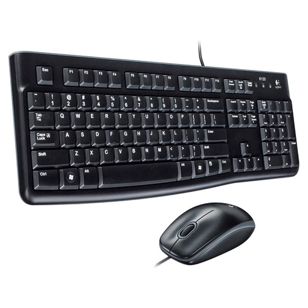 TASTIERA LOGITECH  + MOUSE MK120 USB NERA - 3 TASTI 920-002543